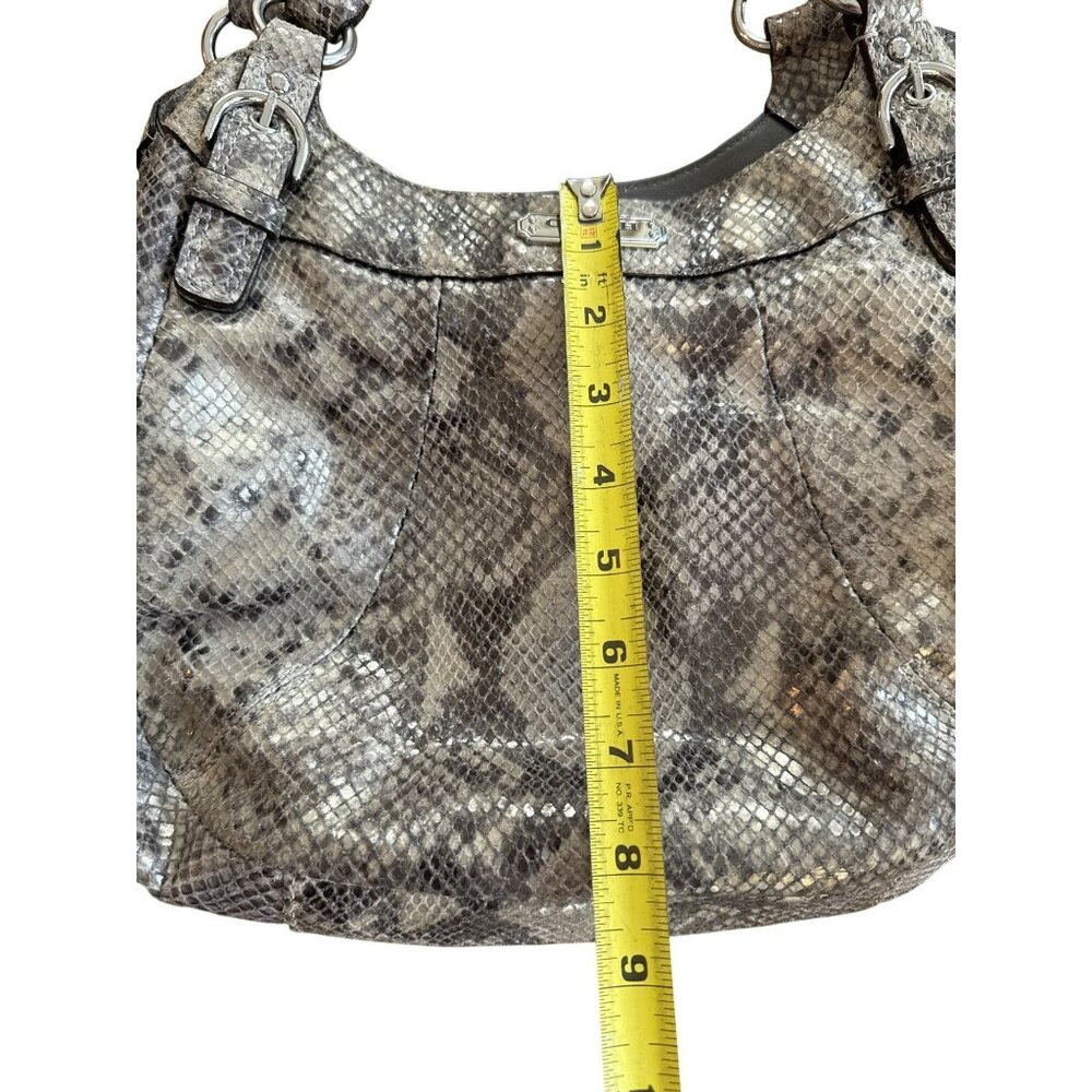 Coach Madison Metallic Python Lindsey Satchel Sho… - image 8